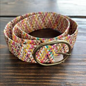 Multi-Color Woven O-Ring Stretch Belt